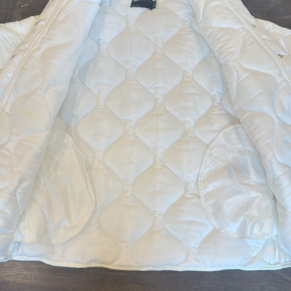 ASOS DESIGN onion quilt padded puffer jacket in white Size 6 Shacket - Picture 12 of 14